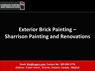Exterior Brick Painting – 
Sharrison Painting and Renovation