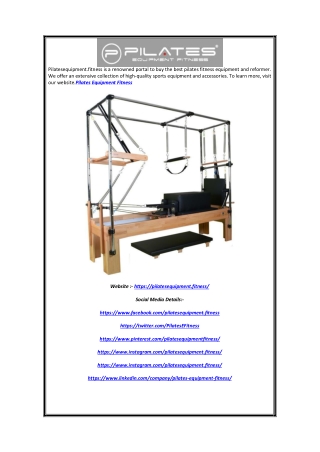 Pilates Equipment Fitness | Pilatesequipment.fitness