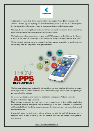 Ultimate Tips for Choosing Best Mobile App Development