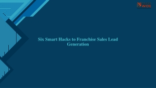Six smart hacks to franchise sales lead generation