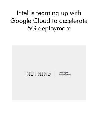 Nothing on Wednesday Announced 'Teenage Engineering' as a Founding Partner