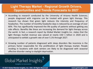 Light Therapy Market Report 2021-2027 by Regional Revenue, Growth & Trends Analysis