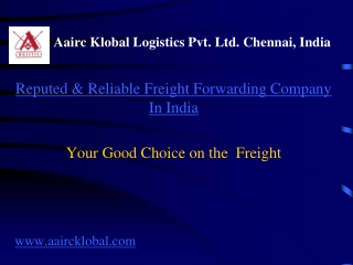 Freight,Freight Forwarding,Customs Clearing -Aairc Klobal