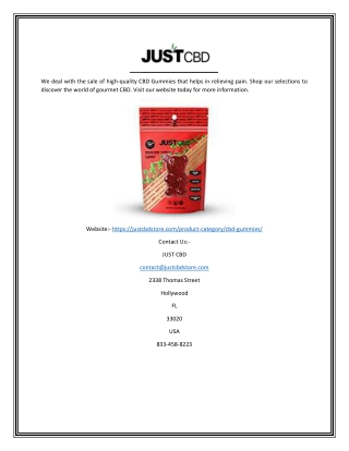 CBD Gummies for Pain | Justcbdstore.com