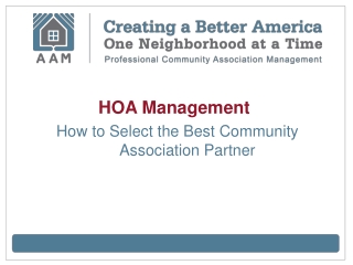 HOA Management: How to Select the Best Community Association