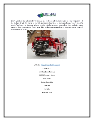 Best Snow Removal Companies in Vancouver, BC