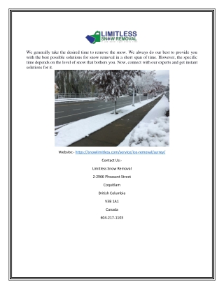 Best Snow Removal Services in Surrey