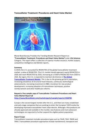 Transcatheter Treatment: Procedures and Heart Valve Market