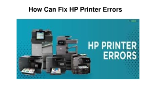 How Can Fix HP Printer Errors