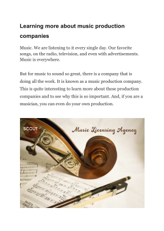 Music Licensing Companies