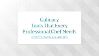 Culinary Tools That Every Professional Chef Needs