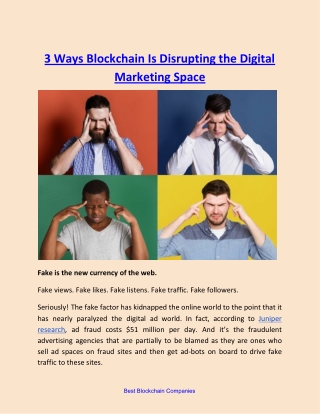 3 Ways Blockchain Is Disrupting the Digital Marketing Space