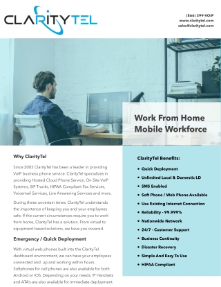 Work From Home – The New Mobile Workforce