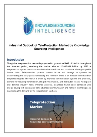 Industrial Outlook of Teleprotection Market