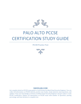 Palo Alto Cloud Security Engineer PCCSE Certification Study Guide