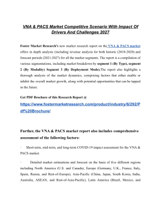 VNA & PACS Market Size, Growth, Trends, Top Players & Future Outlook In Near Years