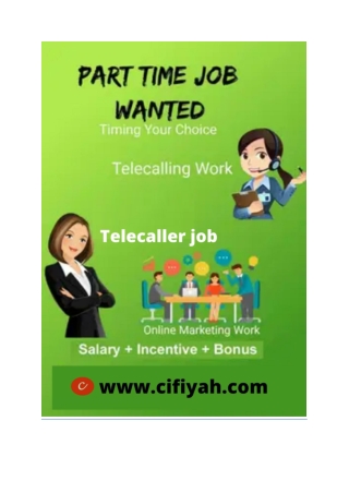 PART TIME TELECALLER JOBS FOR FRESHER