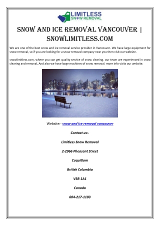 snow and ice removal vancouver | snowlimitless.com