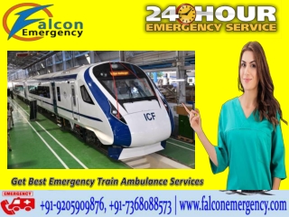 Use Falcon Train Ambulance Patna, Guwahati to Delhi for Serious Patient Transportation