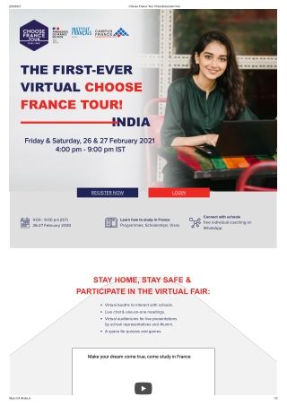 Choose France Tour Virtual Education Fair - French Institute in India