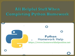 All Helpful Stuff When Completing Python Homework