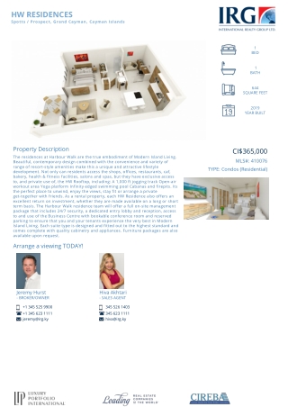Buy HW Residences-410076 - IRG Cayman