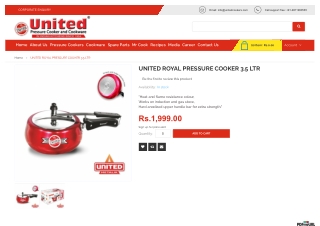 UNITED ROYAL PRESSURE COOKER 3.5 LTR