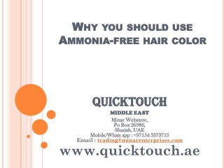 Why you should use Ammonia-free hair color