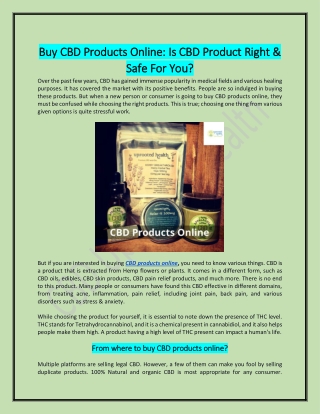 Buying CBD Oil Online | Uprooted Health