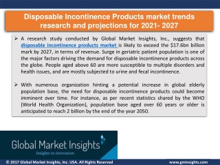 Disposable incontinence products market report for 2027 – Companies, applications, products and more