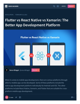 Flutter vs React Native vs Xamarin: The Better App Development Platform