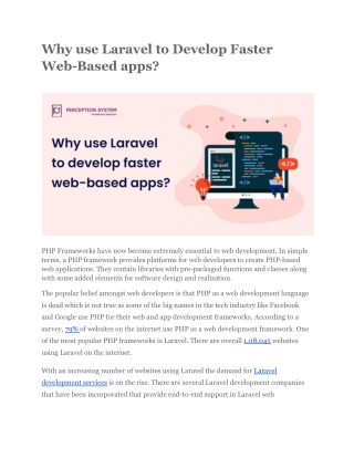 Types of Web Apps that Can be Built by Laravel Development Companies