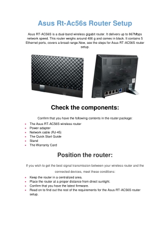 Solved: Asus Rt-Ac56s Router Setup |Easy Steps