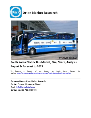 South Korea Electric Bus Market Trends, Size, Competitive Analysis and Forecast 2019-2025