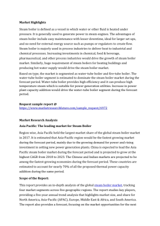 Steam Boiler Market 2021: analysis by Service Type, by Vertical