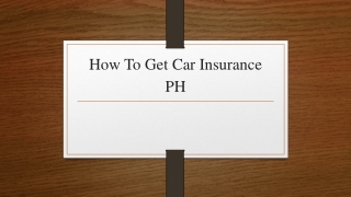 How To Get Car Insurance PH