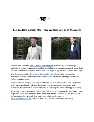 Best Wedding Suits for Men