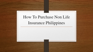 How To Purchase Non Life Insurance Philippines