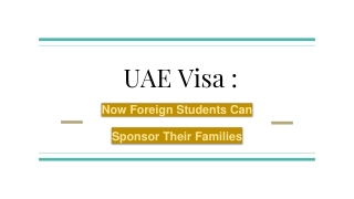 NEW UAE VISA LAW: Expat Students Can Sponsor Their Families