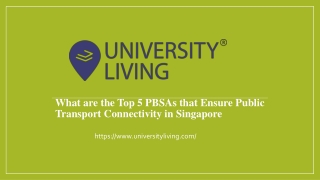 What are the Top 5 PBSAs that Ensure Public Transport Connectivity in Singapore