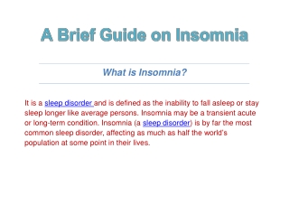 Cure Your Insomnia