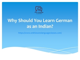 Why Should You Learn German as an Indian?