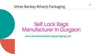 Self Lock Bags Manufacturer In Gurgaon