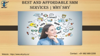 Best and Affordable SMM Services | Why Shy