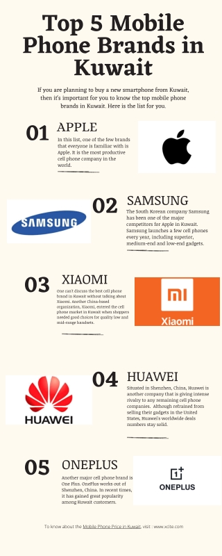 Top 5 Mobile Phone Brands in Kuwait