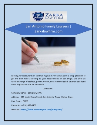 San Antonio Family Lawyers | Zarkalawfirm.com