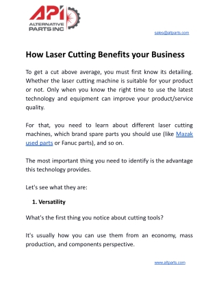 How Laser Cutting Benefits your Business