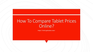 How To Compare Tablet Prices Online