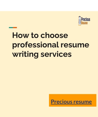 Professional resume writing services