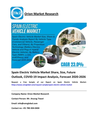 Spain Electric Vehicle Market Size & Growth Analysis Report, 2020-2026